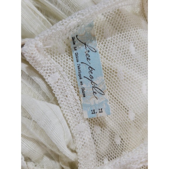 Free People Stars Align Swiss Dot Lace Flowy Sheer Boho Babydoll Tank Top Size M - Picture 15 of 15